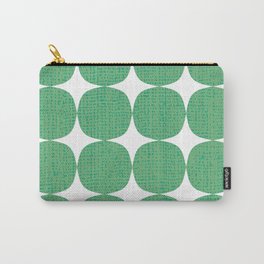 White Starburst on Green Carry-All Pouch | Mid, Circle, Texture, Green, Graphicdesign, Style, Decor, Mcm, Burst, Art 