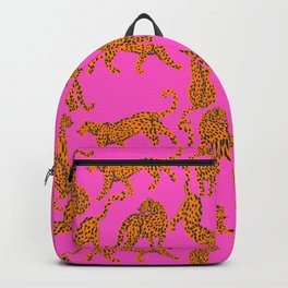 Abstract leopard with red lips illustration in fuchsia background  Backpack | Cheetah, Pattern, Tropical, Tiger, Painting, Panthers, Safari, Jungle, Abstract, Cats 