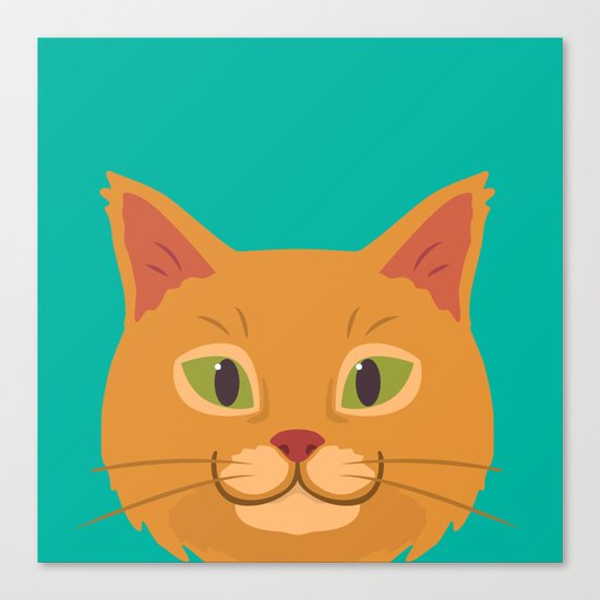 Peeking Cat Canvas Print