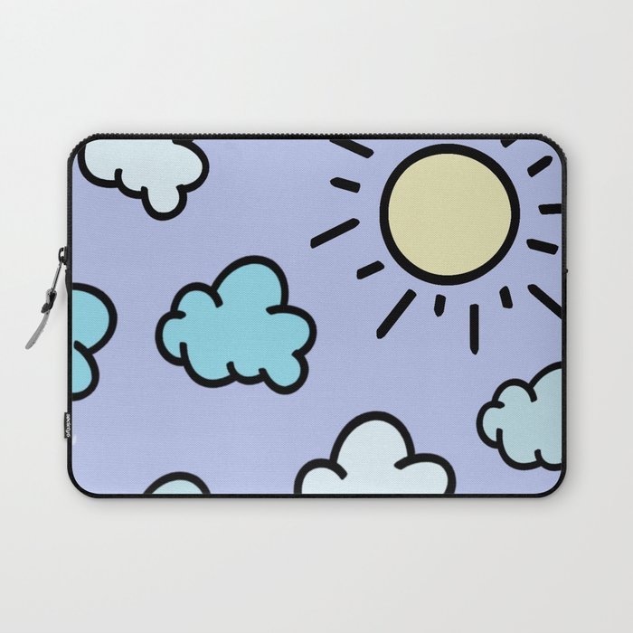 Periwinkle clouds and sun Laptop Sleeve