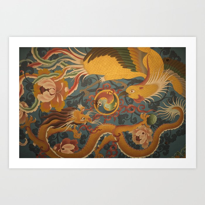 Dragon & light Art Print