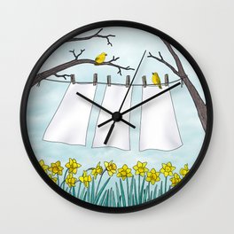 spring clean Wall Clock
