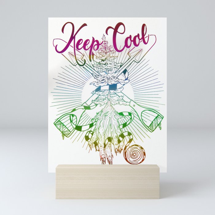 Keep Cool Rainbow Mini Art Print