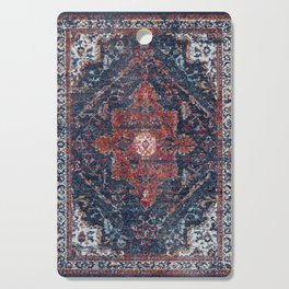 Persian blue and red retro rug Cutting Board