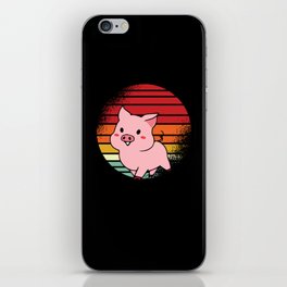 Pig Retro iPhone Skin