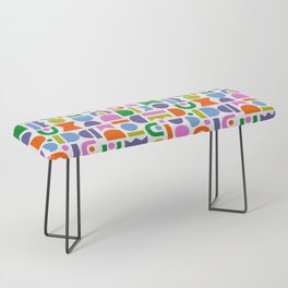 Cut-Out, Colorful Shapes Bench