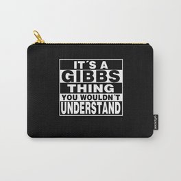 GIBBS Surname Personalized Gift Carry-All Pouch