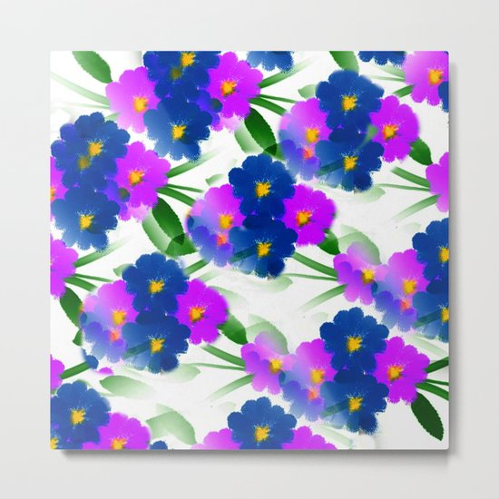 Abundance Of Painted Flowers Metal Print