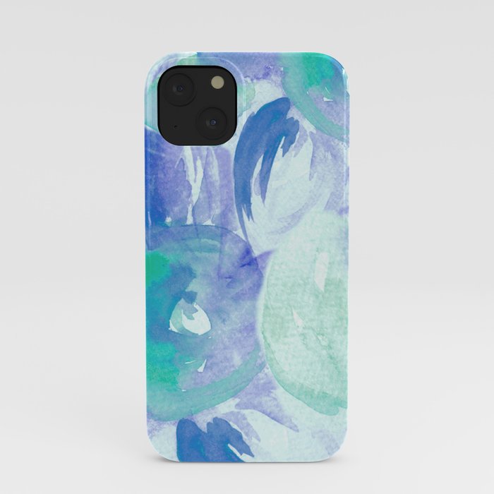 Turquoise Florals iPhone Case