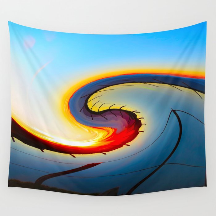 Colorful waves Wall Tapestry