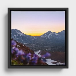 3 Sisters Sunset Framed Canvas