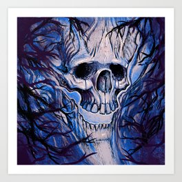 Cold skull  Art Print