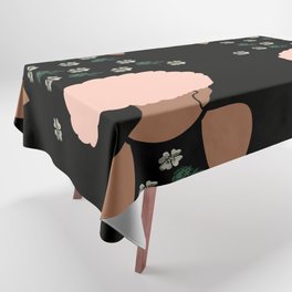 Woman At The Meadow Vintage Dark Style Pattern 01 Tablecloth