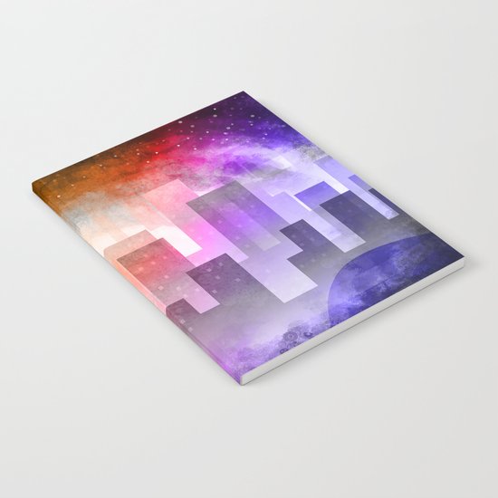 Colorful night digital illustration Notebook