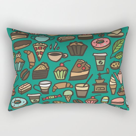 Coffee and pastry Rectangular Pillow
