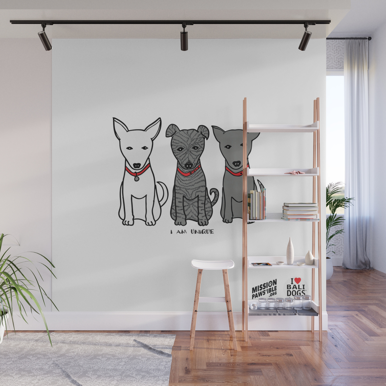 3 Musketeers I Love Bali Dogs Wall Mural By Missionpawsible Society6