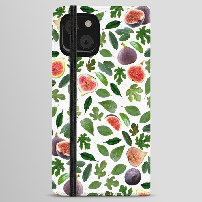 Fig and leaves - Purple, red and green iPhone Wallet Case