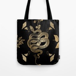 Gold Serpent Tote Bag