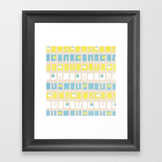 Boxed Eyes Framed Art Print