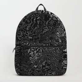 monomarble Backpack | Glitchaesthetic, Marble, Monochrome, Newmedia, Digital, Black And White, Abstract, Painting 