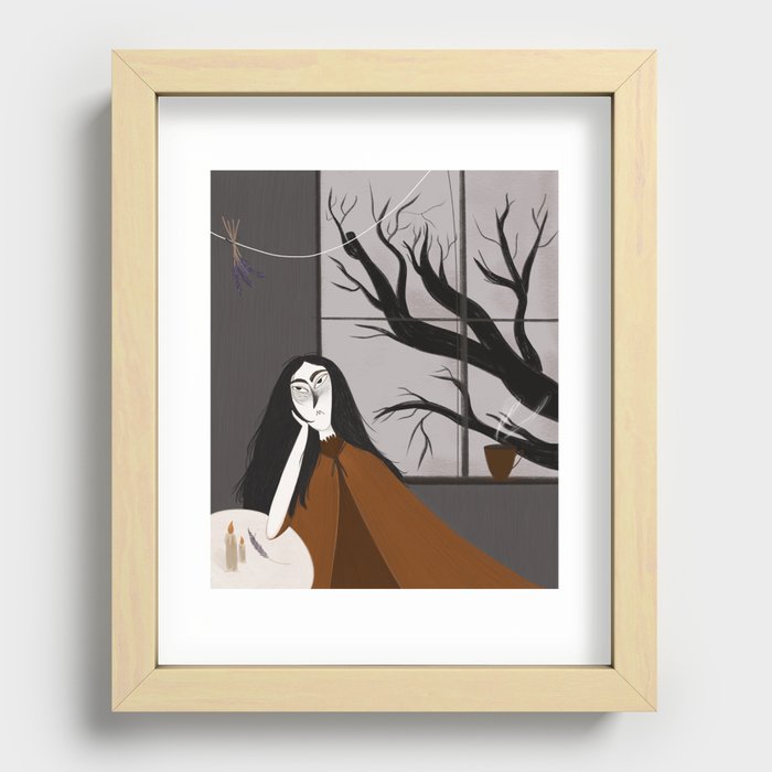 Bored Witch Recessed Framed Print