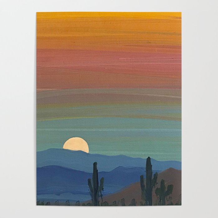 Arizona Moonrise Poster