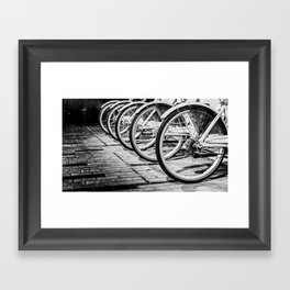 Bike / Black and White / Photography Framed Art Print
