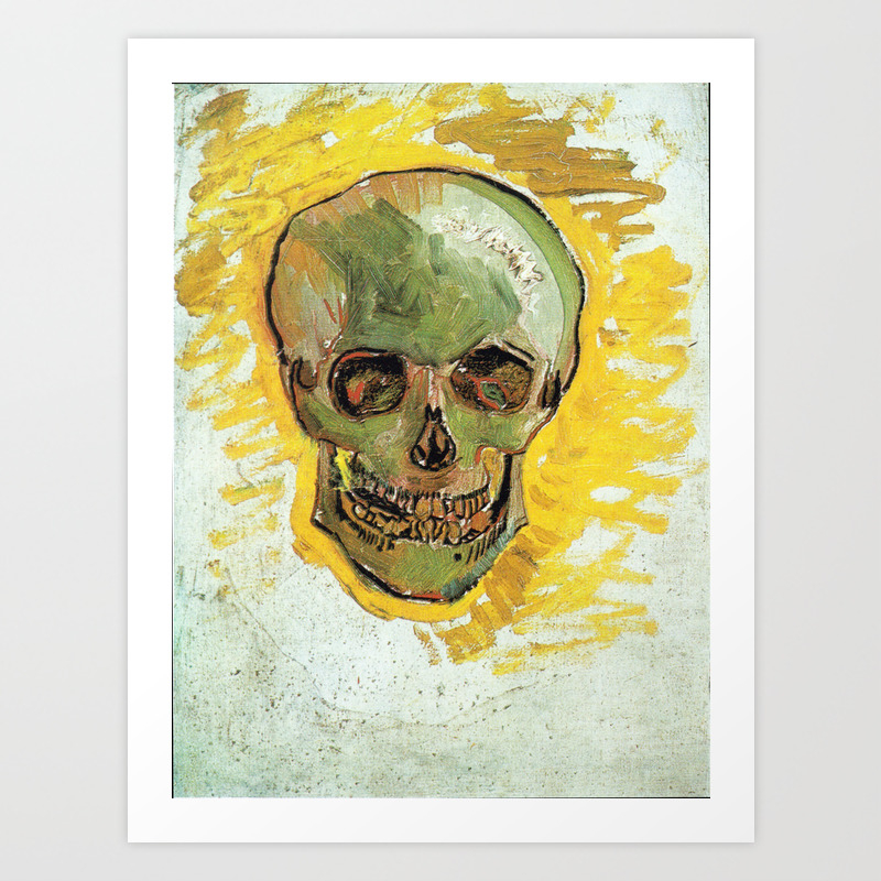 Vincent Van Gogh Skull New Color Editing Art Print By Dejavustudio Society6