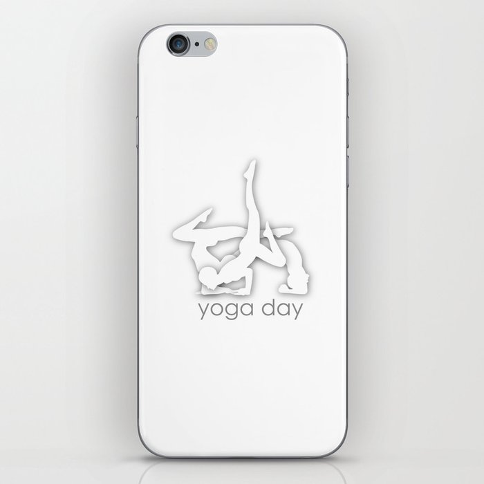 Yoga day yoga poses with energy fields	 iPhone Skin