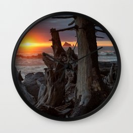 Rialto Beach Sunset Wall Clock