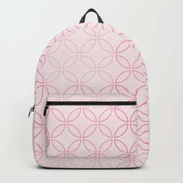 Pink Four Leaf cement circle tile. Geometric circle decor pattern. Digital Illustration background Backpack