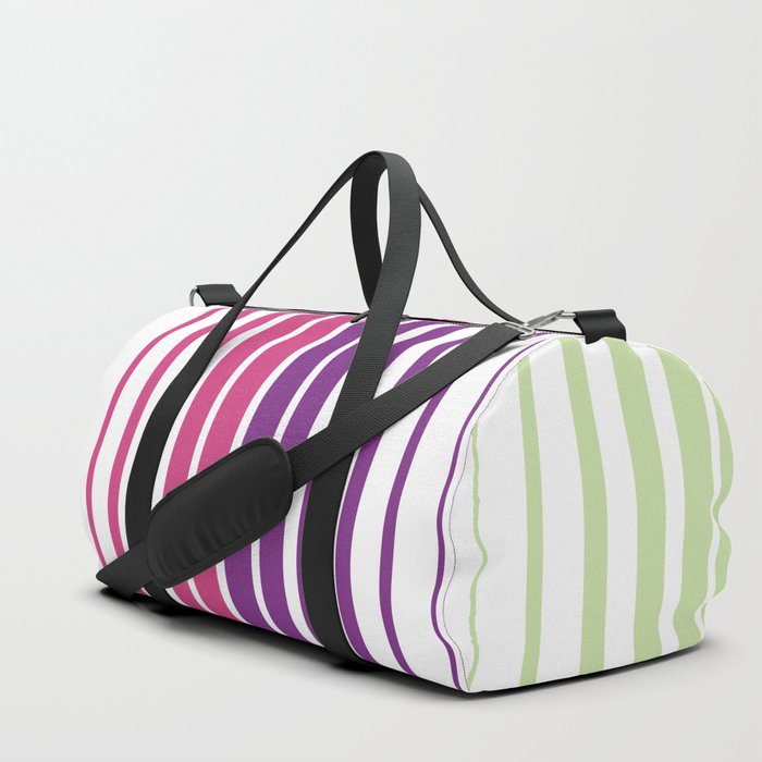 Mid century modern lines pattern - Retro Duffle Bag