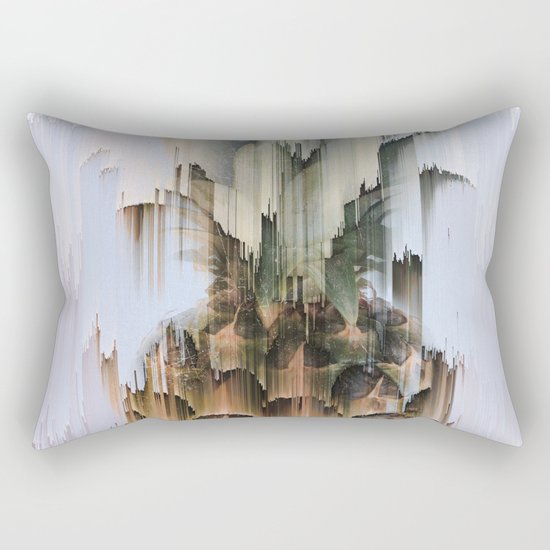 Glitch Pineapple Rectangular Pillow