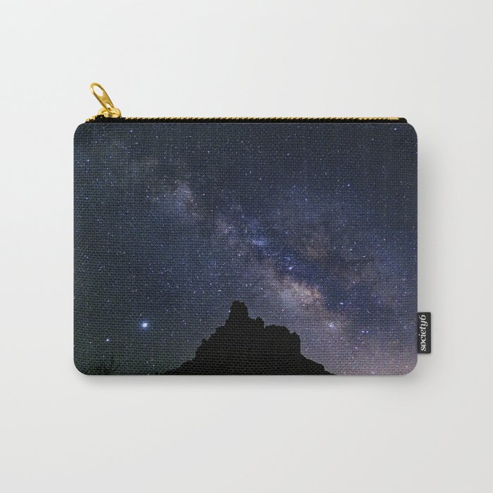 Milky Way Rising Over Bell Rock in Sedona Carry-All Pouch
