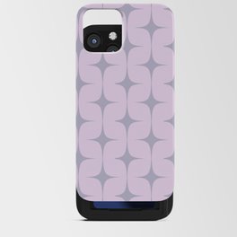 Scandinavian Mid-century Design Pattern in Purple  iPhone Card Case