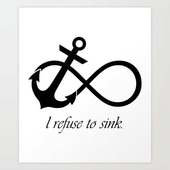 infinity sign with anchor wallpaper