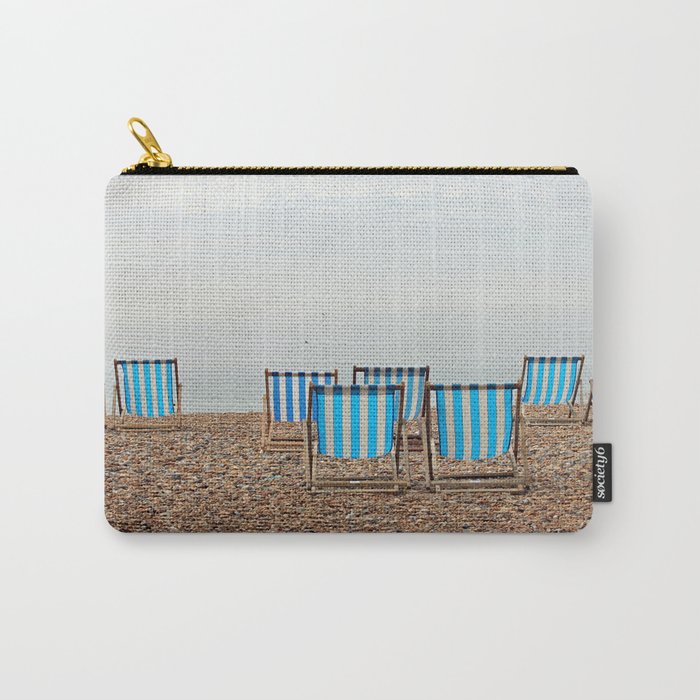 Blue Stripes Carry-All Pouch