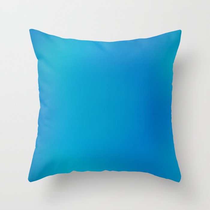 Perfect Blue Sky Water Gradient Throw Pillow