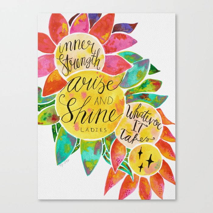 Arise & Shine Flower Canvas Print