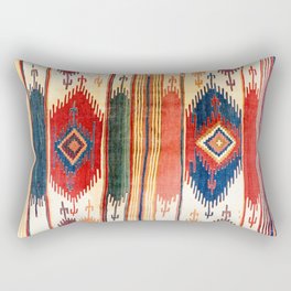 Aksaray Antique Cappadocian Turkish Kilim Print Rectangular Pillow