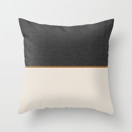 Scandinavian Modern Minimal Ash & White Gold Throw Pillow