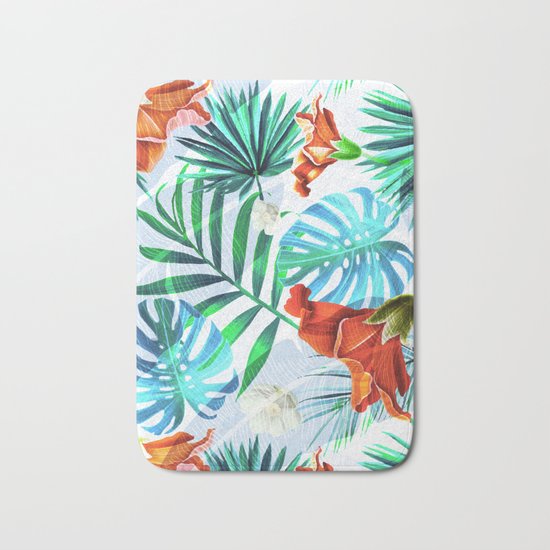 Tropical fiesta - sunset Bath Mat