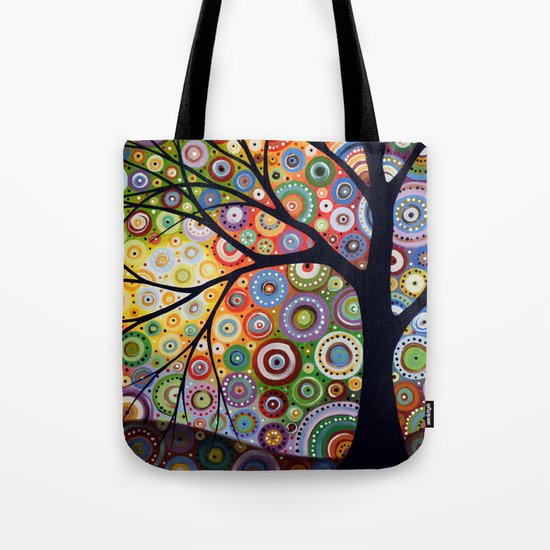 Abstract Landscape Original Painting...VISIONS OF NIGHT, by Amy Giacomelli Tote Bag