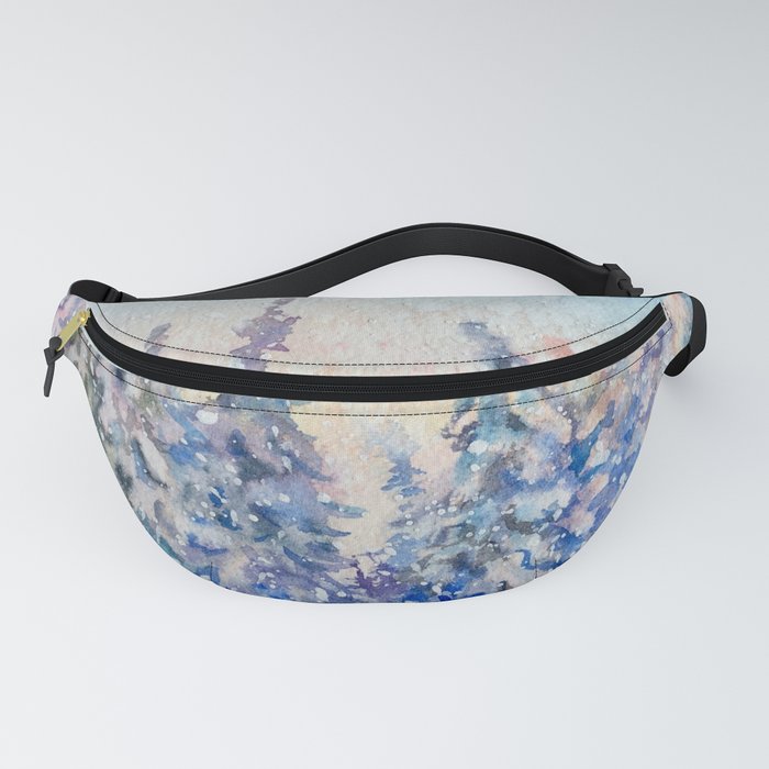 Magical Snowy Fairy Forest Landscape Fanny Pack