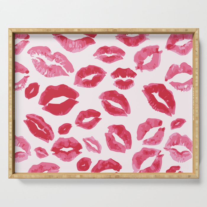Lipstick Kisses Serving Tray
