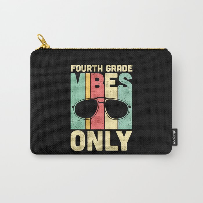 Fourth Grade Vibes Only Retro Sunglasses Carry-All Pouch