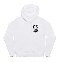 Abstract Snake Bird Minimal Style Line in Black and White and Color Hoody