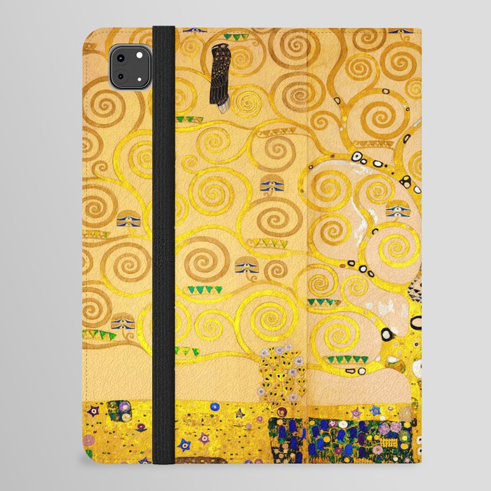 Gustav Klimt - The Tree of Life (Part 3, 4 ,5) - Nine Cartoons for the Execution of a Frieze for the Dining Room of Stoclet House in Brussels - 1911 - Symbolism - Digitally Enhanced Version - iPad Folio Case