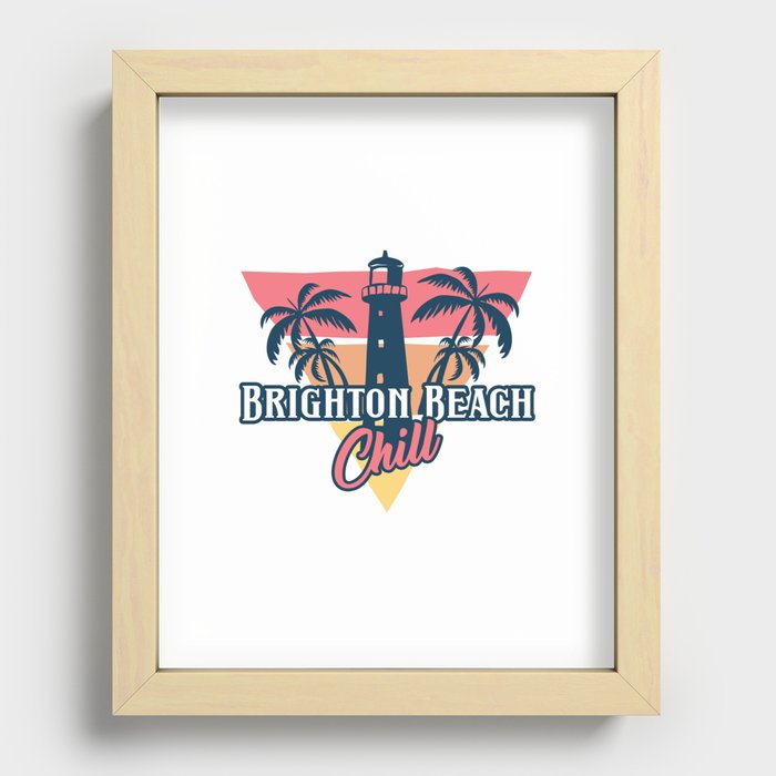 Brighton Beach chill Recessed Framed Print