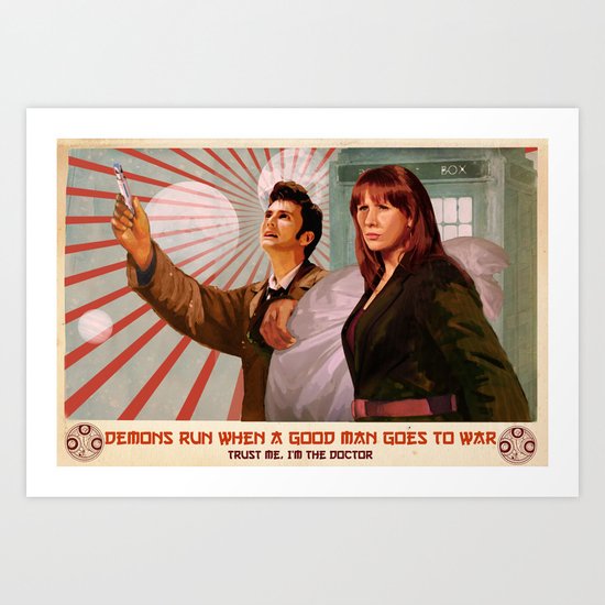 Doctor Who Propaganda Poster Art Print
